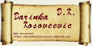 Darinka Kosovčević vizit kartica